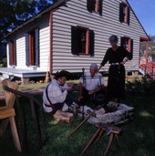 Visitors at the historic Lavalle House located at 203 Church St. in Pensacola, Florida.