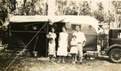 Unidentified Koreshan Unity family camping.