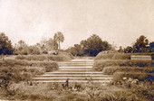 Sunken garden on the property of Koreshan Unity in Estero, Florida.