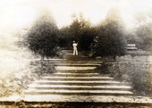 Sunken gardens on the Koreshan Unity property in Estero, Florida.