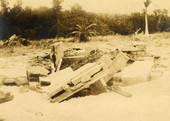 Dr. Teed's mausoleum at Ft. Myers Beach on Estero Island after hurricane.