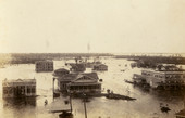 Bird's eye view overlooking Everglades City after the 1926 hurricane.
