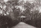 Koreshan Unity's Planetary Court building in Estero, Florida.