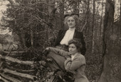 Koreshan Annie Ray Andrews, back, with a friend.