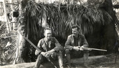 Portrait of Koreshan hunters Claude Rahn and his brother-in-law Laurie Bubbett.