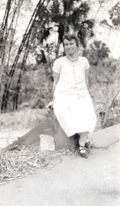 Outdoor portrait of Koreshan Cora Stephens.