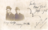 Postcard showing the portraits of George Switzer and Harry Miller.