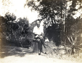 Outdoor portrait of Koreshan Raymond Trebell at Bamboo Landing in Estero, Florida.