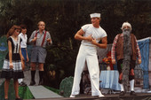 Scene from the Koreshan Unity play "Rip Van Winkle" presented at the Koreshan State Historic Site park during the 1987 Solar Festival.