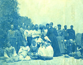 Group portrait of Koreshan Unity members in Chicago, Illinois.