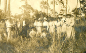 Group portrait of Koreshans during a picnic.