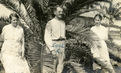 Portrait of three Koreshans in Estero, Florida.