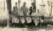 Koreshans having an outdoor lunch in Estero, Florida.