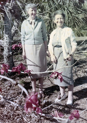 Portrait of Elizabeth Rahn, left, with Koreshan Unity president Hedwig Michel.