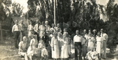 Group portrait of Koreshans in Estero, Florida.
