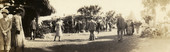 Visitors viewing exhibits at the Koreshan Unity's fair in Estero, Florida.