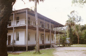 Planetary Court building at the Koreshan State Historic Site park in Estero, Florida.