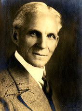 Portrait of industrialist Henry Ford.
