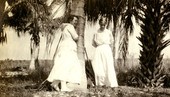 Koreshans Bertie Boomer, left, and Evelyn Bubbett at Estero Island.
