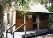 Gustave Damkohler's old cottage at the Koreshan State Historic Site park in Estero, Florida.