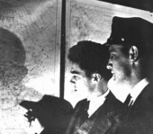 Pilot and weather chart of his route