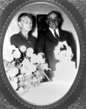 Golden wedding anniversary portrait of Robert Early Ragans and Della McDonald Ragans - Lee, Florida
