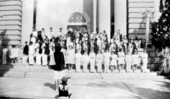 Madison High School Band on courthouse steps - Madison, Florida