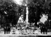 Confederate veterans and members of the United Daughters of the Confederacy, at a Confederate monument - Madison, Florida.