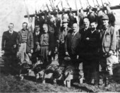 Governor Millard Caldwell and others on a hunting trip .