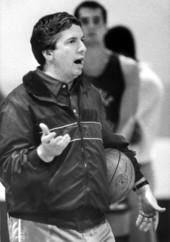 Coach Pat Kennedy stands at the side of a game - Tallahassee, Florida