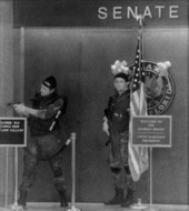Members of the S.W.A.T team prepares to apprehend a capitol intruder - Tallahassee, Florida
