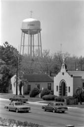 Starke's water tower topped with a controversal cross - Starke, Florida