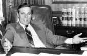 Governor Bob Martinez sits in his office - Tallahassee, Florida