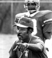 FAMU football coach Ken Riley at a practice session - Tallahassee, Florida