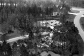 View of houses damaged by a forest fire - Bunnell, Florida :