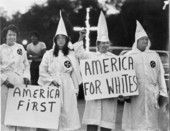 Ku Klux Klan at a rally