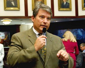 Rep. Dennis Ross, R-Lakeland, offers strong support for a measure on the House floor during the 2003 Legislature..