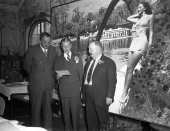 Carl Ray (left) and "Shorty" Davidson (right) receiving an award at Silver Springs.
