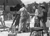 Crew filming "Tarzan Finds a Son!" at Silver Springs.