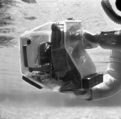 Underwater camera and housing with Polaroid photograph at Silver Springs.