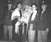 Dedication service of Sefer Torah presented by Congregation Ohev Shalom to the Orlando Air Base Chapel for the duration