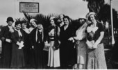 Jewish women's club outside the Celery City Tea Room