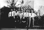 Louis and Rosa Weinkle's 60th wedding anniversary photo with sons - Miami Beach, Florida.