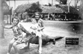 Marilyn, Eugene and Betty Korash at Musa Isle Indian Village
