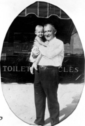 Louis J. Ullian holding his granddaughter Norma - Fort Lauderdale, Florida.