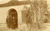 Clerks in front of the Office of the St. Augustine Transfer Company.