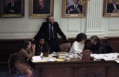 Florida Constitution Revision Commission staff with member Dexter Douglass.