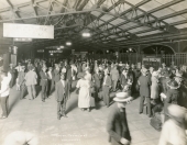 Scene at the Union Terminal railroad depot concourse in Jacksonville.