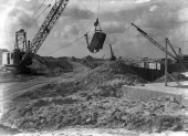 Close-up view showing construction of the Ortona Lock.