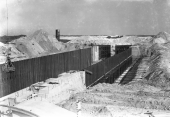 Close-up view showing construction of the Ortona Lock.
